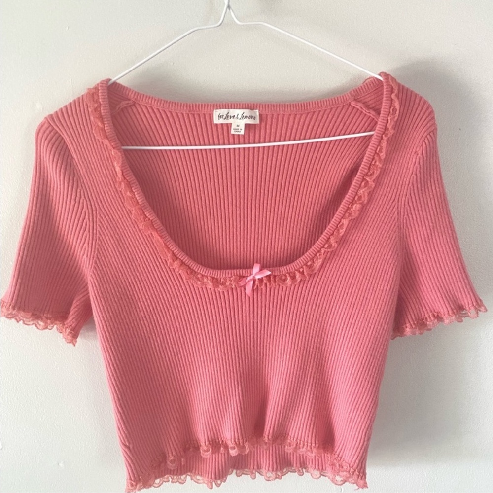 For Love and Lemons Square Neck Top XL